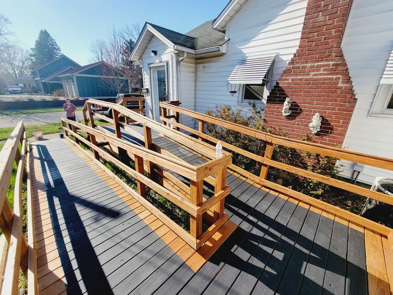 Completed Brickyard accessibility ramp and exterior property improvement