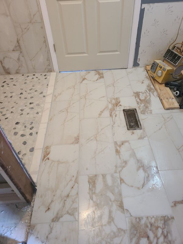 Tile work in progress on a Brickyard joint venture project